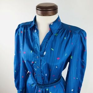 Vtg 80s Schrader Sport Petites Belted Wiggle Dress